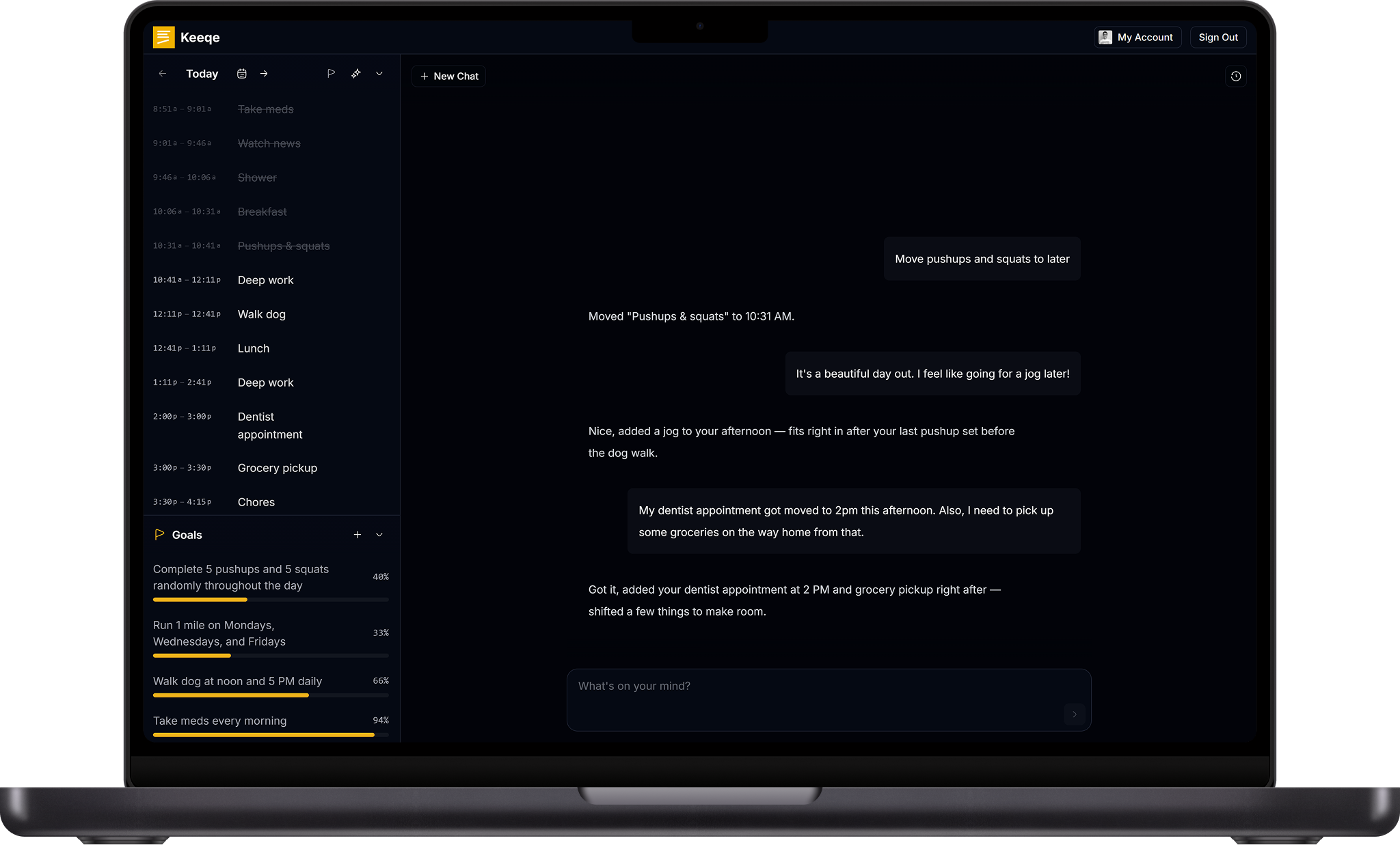 Keeqe desktop app