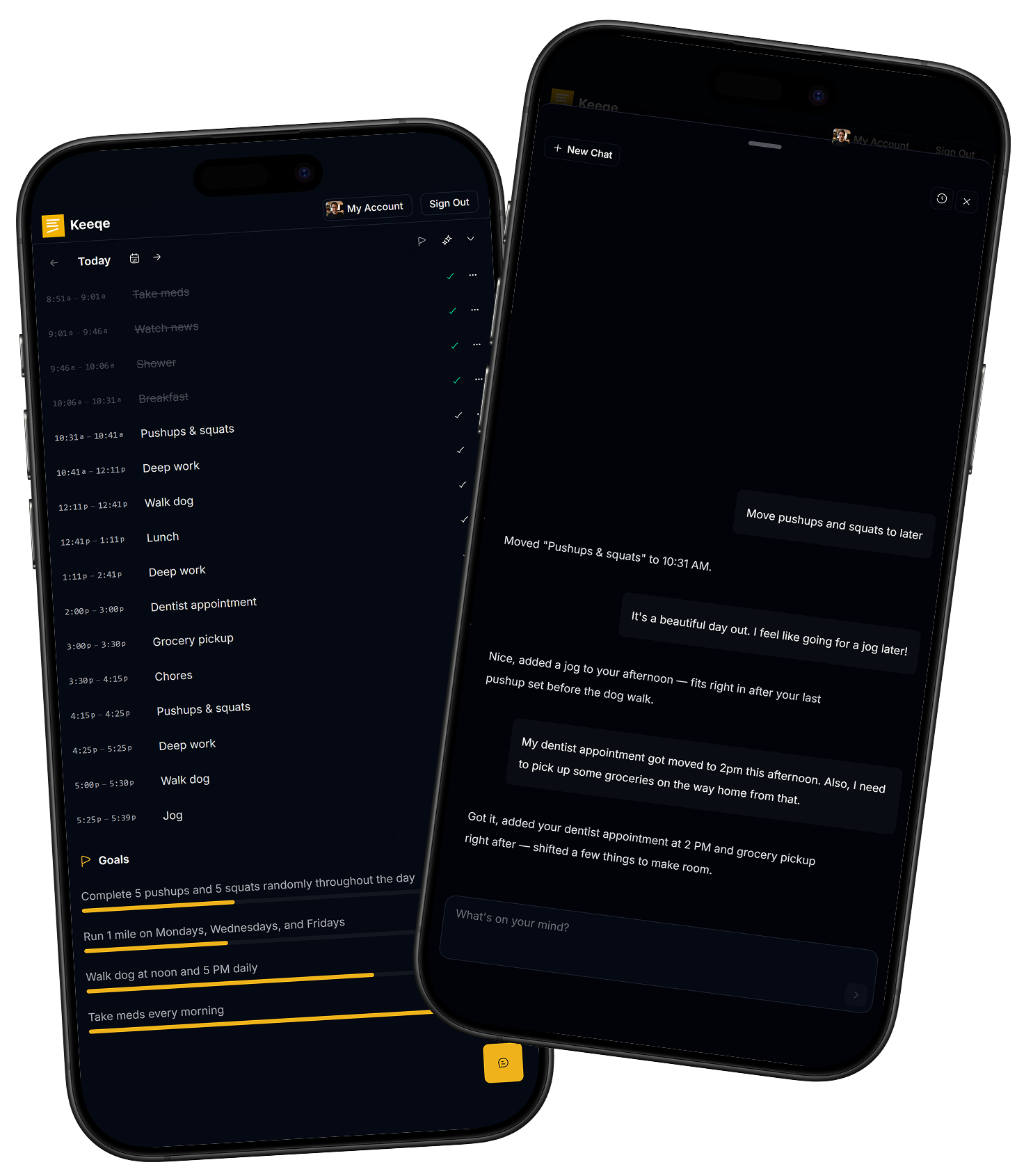 Keeqe on iPhone